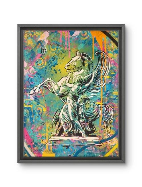 Alexandre Petrus - Pegase et Bellerophon, Antiek en Kunst, Kunst | Schilderijen | Modern
