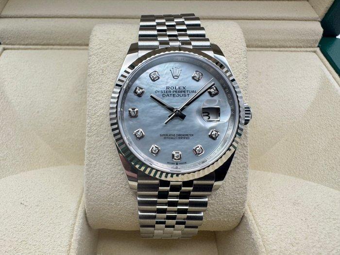 Rolex - Datejust 36 M.O.P. Diamond Dial - 126234 - Dames -, Handtassen en Accessoires, Horloges | Heren