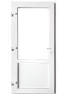 PVC Deur 2/3 glas Basic Plus b98xh215 cm wit L, Doe-het-zelf en Bouw, 80 tot 100 cm, 215 cm of meer, Nieuw, Ophalen of Verzenden