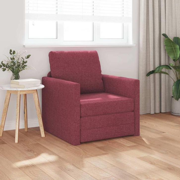 vidaXL Vloerslaapbank met kussen Wijnrood 74 x 77 x 81 cm, Huis en Inrichting, Zetels | Zetels, Nieuw, Verzenden