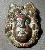 Oud-Romeins Brons Militaire phalera met een portret van