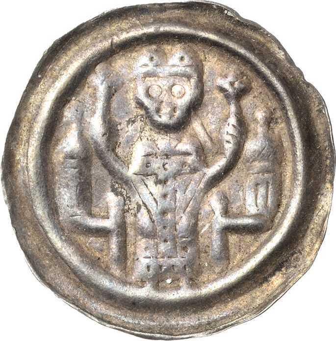 Brakteat Magdeburg, Erzbistum Wilbrand von Kaefernburg 12..., Timbres & Monnaies, Monnaies | Europe | Monnaies non-euro, Envoi