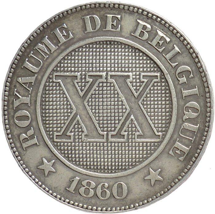 België. Leopold I. 20 Centimes 1860 ESSAI / PATTERN by, Postzegels en Munten, Munten | Nederland