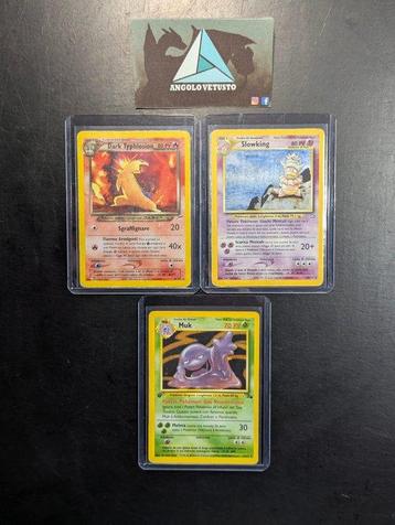 Pokémon - 3 Card - Muk, Slowking, Dark Typhlosion Holo, beschikbaar voor biedingen