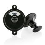 WC slot draaiknop vrij-bezet mat zwart rond rozet - retro..., Ophalen of Verzenden, Nieuw, Koper of Messing, Slot