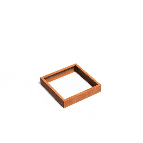 Cortenstaal plantenbak 100x100x20cm - Zonder bodem, Tuin en Terras, Bloembakken en Plantenbakken, Minder dan 30 cm, 100 cm of meer