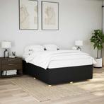 vidaXL Bedframe zonder matras stof zwart 140x200 cm, Huis en Inrichting, Slaapkamer | Bedden, Verzenden, Nieuw