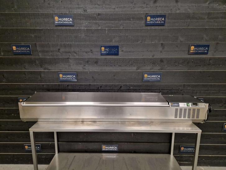 Opzetkoelvitrine | combisteel | 10x 1/4 GN | 200 cm, Zakelijke goederen, Horeca | Keukenapparatuur, Gebruikt, Koelen en Vriezen