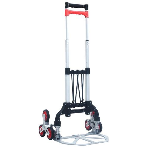 vidaXL Traptrolley inklapbaar 70 kg aluminium zilverkleurig, Doe-het-zelf en Bouw, Gereedschap | Handgereedschap, Nieuw, Verzenden
