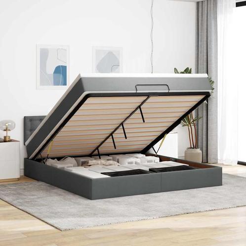 vidaXL Bed poef met matras en LEDs 180x200 cm stof, Huis en Inrichting, Slaapkamer | Bedden, Nieuw, Verzenden