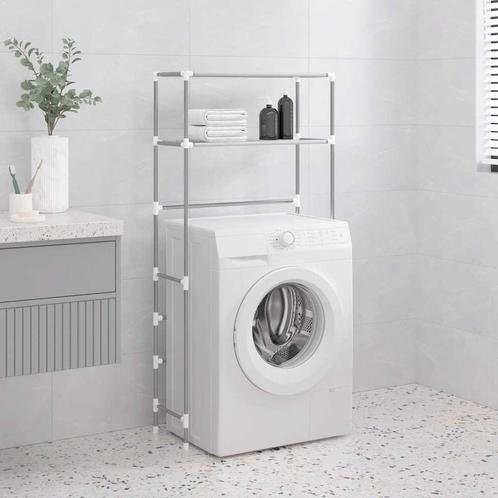 vidaXL Wasmachinerek 2-laags 69x28x143 cm ijzer grijs, Maison & Meubles, Salle de bain | Linge de bain & Accessoires, Envoi