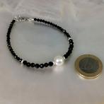 Zonder minimumprijs - Armband Zilver Parel - Spinel - Akoya, Nieuw