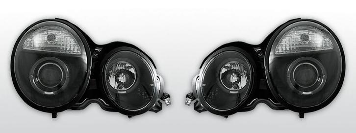 Koplampen | Mercedes W210 E-Klasse 1995-1999 | zwart, Auto-onderdelen, Verlichting, Nieuw, Verzenden