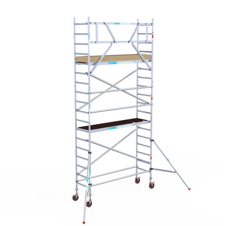 Euroscaffold basic rolsteiger 75 x 6,2m werkhoogte, Doe-het-zelf en Bouw, Steigers, Rolsteiger of Kamersteiger, Nieuw, 5 meter of hoger