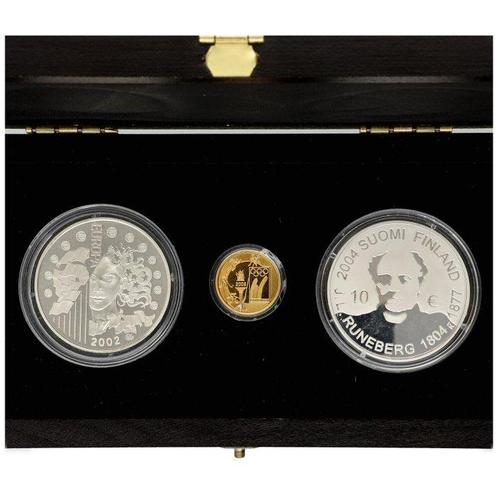 België, Finland, Frankrijk. 2002/2008 - Proof munten (3, Postzegels en Munten, Munten | Europa | Niet-Euromunten