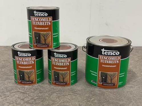 Veiling - Tenco tuinbeits kastanjebruin transparant set 4-de, Doe-het-zelf en Bouw, Verf, Beits en Lak