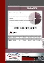 Abrasief: Baksteen - zandsteen - snelbouw - chape., Verzenden, Nieuw