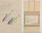 Hanging Scroll of Tanago Fish with Original Wooden Box -