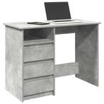 vidaXL Bureau 102x50x75 cm bewerkt hout betongrijs, Huis en Inrichting, Verzenden, Nieuw