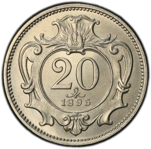 Oostenrijk. Franz Joseph I. 20 Heller 1895 - PCGS MS65, Postzegels en Munten, Munten | Europa | Niet-Euromunten