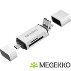 Sandberg Card Reader USB-C+USB+MicroUSB geheugenkaartlezer, Verzenden