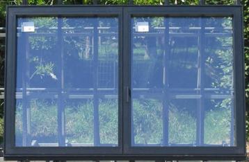 aluminium raam , chassis , venster 216 x 142 zwart ral 9005 beschikbaar voor biedingen