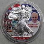 Verenigde Staten. 1 Dollar 2015 Silver Eagle - Papstbesuch, Postzegels en Munten