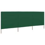 vidaXL Windscherm 3-panelen 400x120 cm stof groen, Tuin en Terras, Verzenden, Nieuw