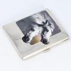 Duitsland ca. 1910 - Emaillen paardendecor - Sigarettenetui, Antiek en Kunst