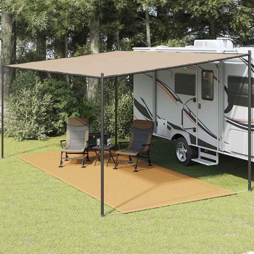 vidaXL Tenttapijt 250x500 cm HDPE zandkleurig, Caravans en Kamperen, Tentaccessoires, Nieuw, Verzenden