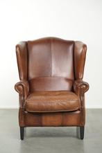 Fauteuil - Fauteuil club à oreilles - Cuir de veau -