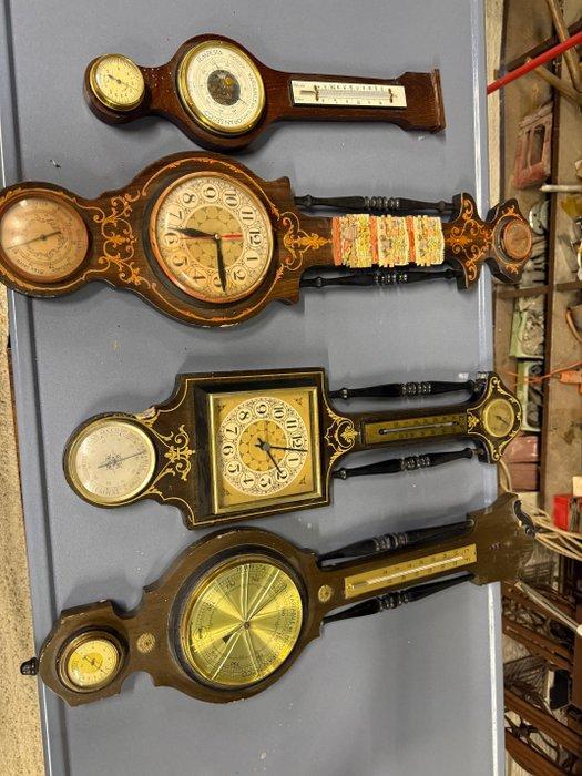 Wandklok (4) - Hout, Messing - 1960-1970 - Set van 4, Antiek en Kunst, Antiek | Klokken