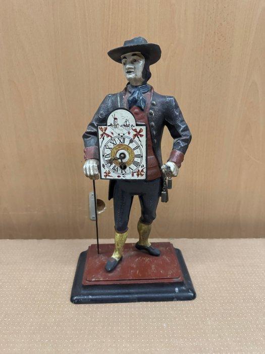 Staande klok - Metaal, Messing - 1950-1960 - Klokkenmannetje, Antiek en Kunst, Antiek | Klokken