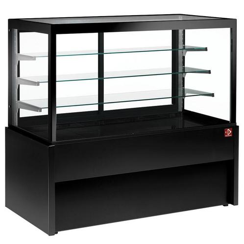 Warmhoudvitrine | Zwart | +30°C/+90°C | 4 Niveaus | 1.32kW, Zakelijke goederen, Horeca | Keukenapparatuur, Nieuw in verpakking