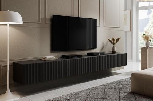 TV-Meubel Mat zwart 300cm goudkleurige handgrepen, Maison & Meubles, Armoires | Mobilier de télévision, Envoi
