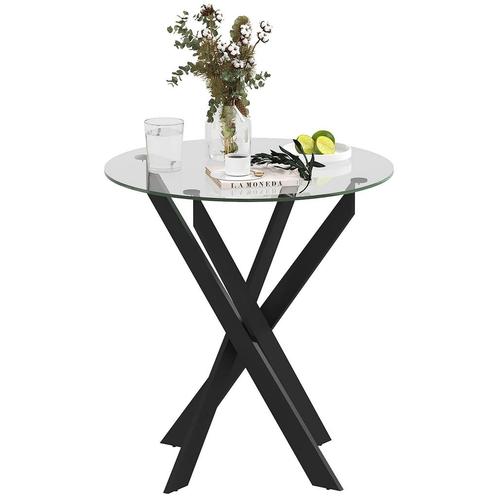 TRUUSK Ronde Eettafel voor 4 Personen - Stalen Poten - Gehar, Huis en Inrichting, Tafels | Eettafels, Verzenden