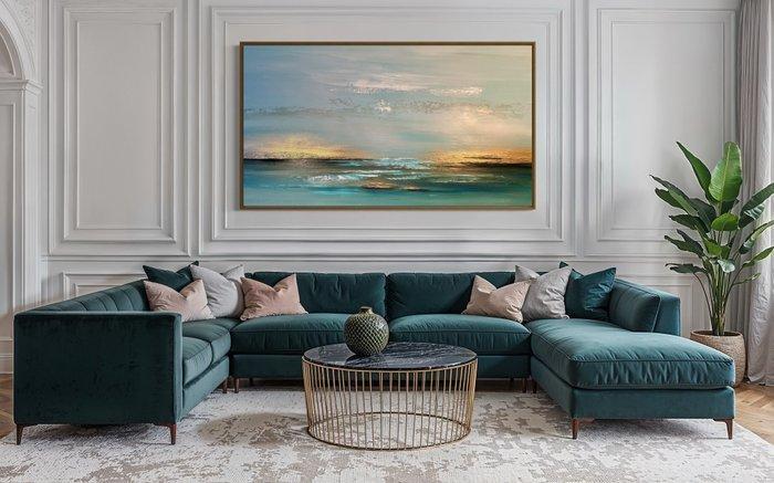 Anderle - Zen Collection - Turquoise - XXL, Antiek en Kunst, Kunst | Schilderijen | Modern