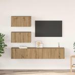 vidaXL Tv-meubelset 4 pcs artisanaal eikenkleurig 80 x 30 x, Huis en Inrichting, Verzenden, Nieuw