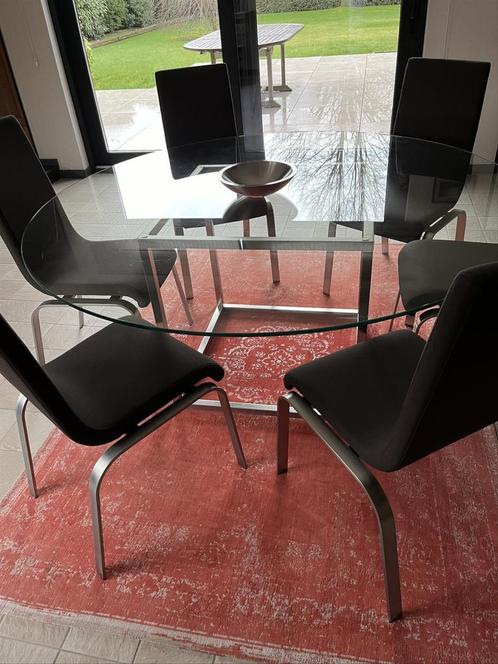 8x Dewulf designstoelen + tafel, Huis en Inrichting, Stoelen
