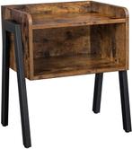 nachtkast bijzettafel industrieel design vintage bruin-zwart, Maison & Meubles, Tables | Tables d'appoint, Ophalen of Verzenden