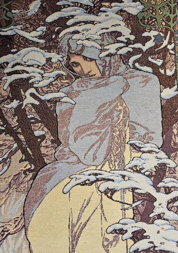 ARAZZO Alfons Mucha LHIVER - 100x45cm - Art Nouveau -
