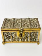 Gothisch Reliekschrijn doos - Verguld brons - 1850-1900, Antiek en Kunst
