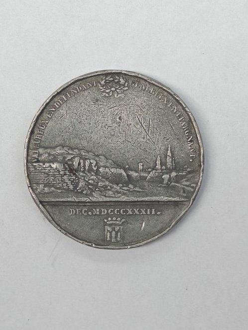 Belgique. Medal 1832 Baron David Chasse at Antwerp (Sans, Postzegels en Munten, Munten en Bankbiljetten | Toebehoren