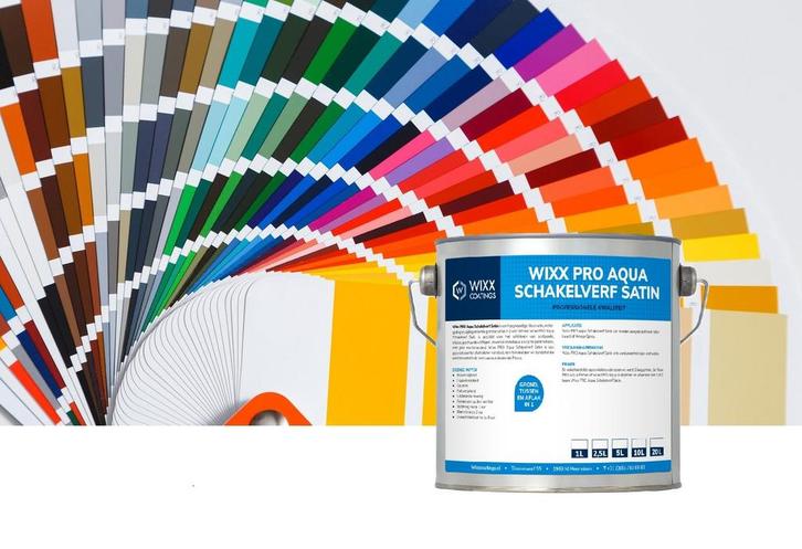 Wixx PRO Aqua Schakelverf Satin Mengkleur 10L, Doe-het-zelf en Bouw, Verf, Beits en Lak, Nieuw, Verzenden