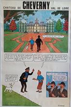 Tintin - Affiche du château de Cheverny - Dessin de Bob de, Nieuw