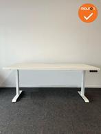 Refurbished - HonMove zit-sta bureau - 180x90 - wit onderste, Werkplek, Ophalen of Verzenden, Gebruikt, Bureau
