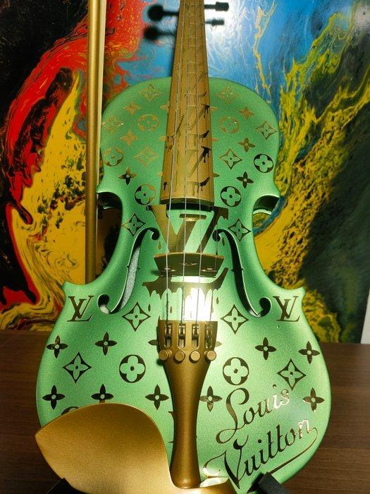 fp pop art - Louis vuitton violon vert avocat snake tailart, Antiquités & Art, Art | Peinture | Moderne