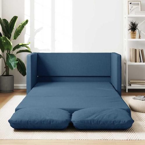 vidaXL Slaapbank vloermodel 2-in-1 112x174x55 cm stof blauw, Huis en Inrichting, Zetels | Zetels, Nieuw, Verzenden