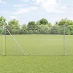 vidaXL Hek met Palen Zilver 1.5 x 50 m Staal, Tuin en Terras, Verzenden, Nieuw