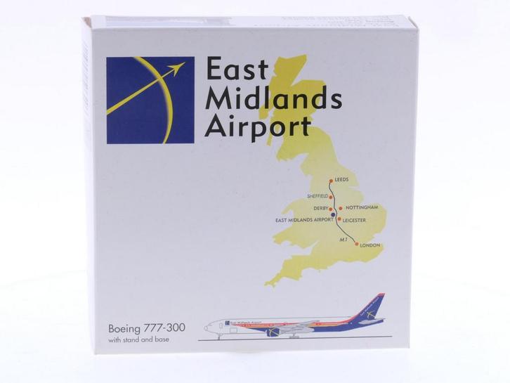 Schaal 1:500 Herpa 506496 East Midlands Airport - Boeing..., Hobby en Vrije tijd, Modelbouw | Vliegtuigen en Helikopters, Gebruikt